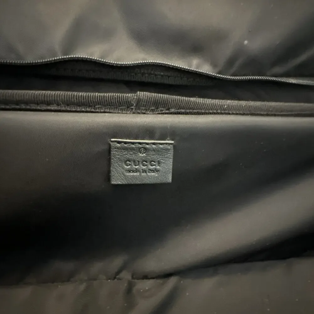 AUTHENTIC GUCCI TROLLEY TRAVEL SUITCASE IMPRIME 24” BLACK ROLLING LUGGAGE 293908